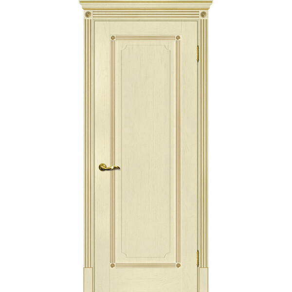 Межкомнатная дверь Graf Флоренция-1 ваниль, патина золото (2000 х 600)