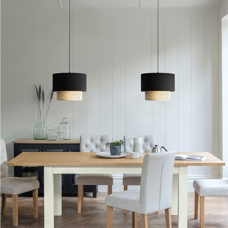 Подвесной светильник Ottar Wicker Black lampshade by ImperiumLoft