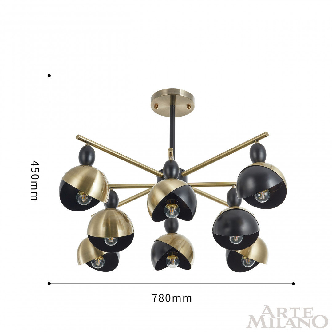 Люстра 271307/8 BK/GD Arte Milano