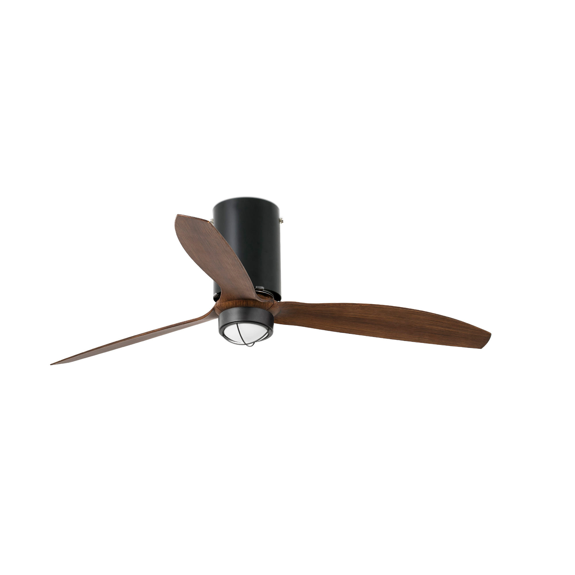 Потолочный вентилятор Mini Tube Fan LED мат. белый/деревянный Faro