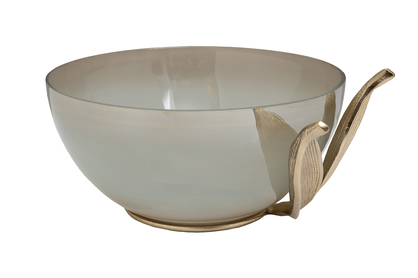 Чаша декоративная Flora стекло/метал золотой Garda Decor 69-22763