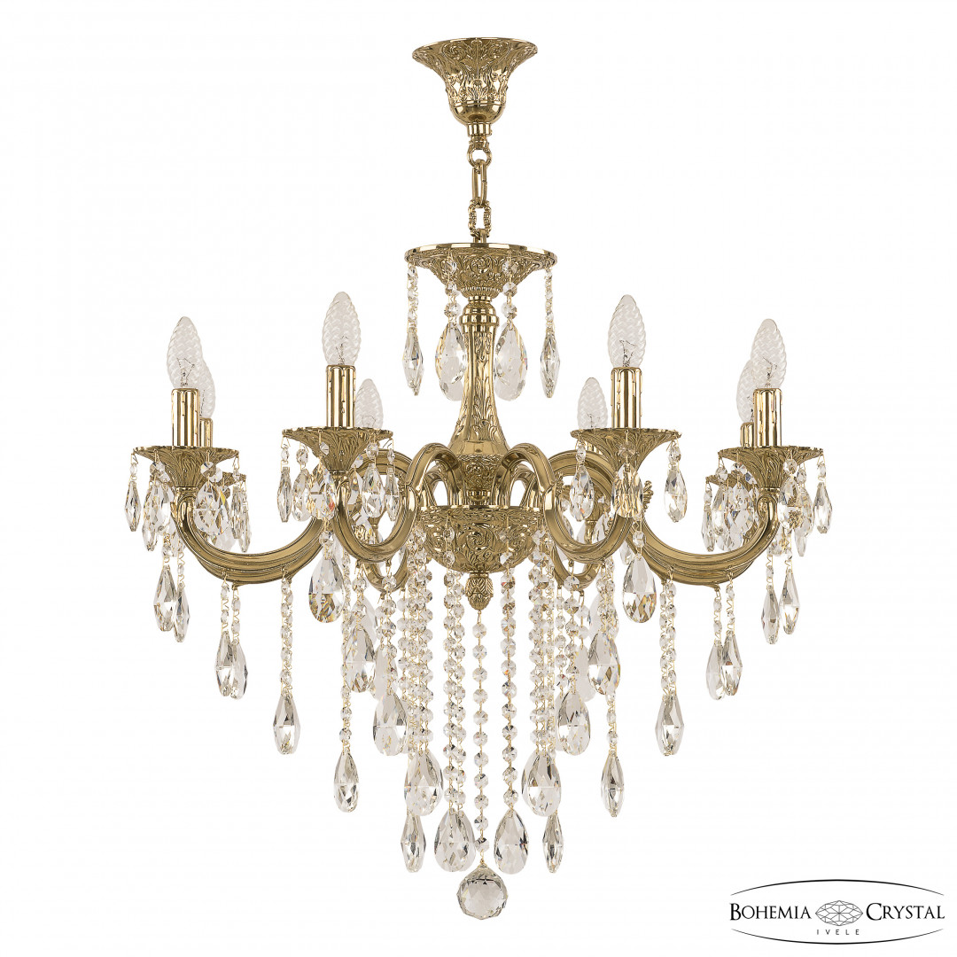 Люстра бронзовая с хрусталём 72199/8/250 B G