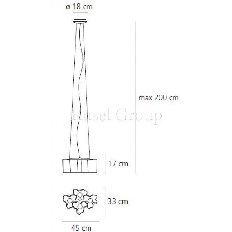 Подвесной светильник Artemide LOGICO SOSPENSIONE MICRO 4x90°