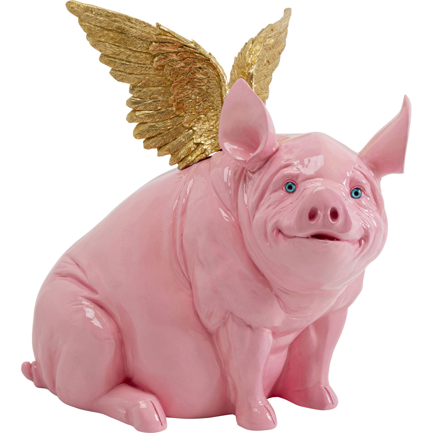 Фигура декоративная Flying Pig Pink 79cm KARE 56651