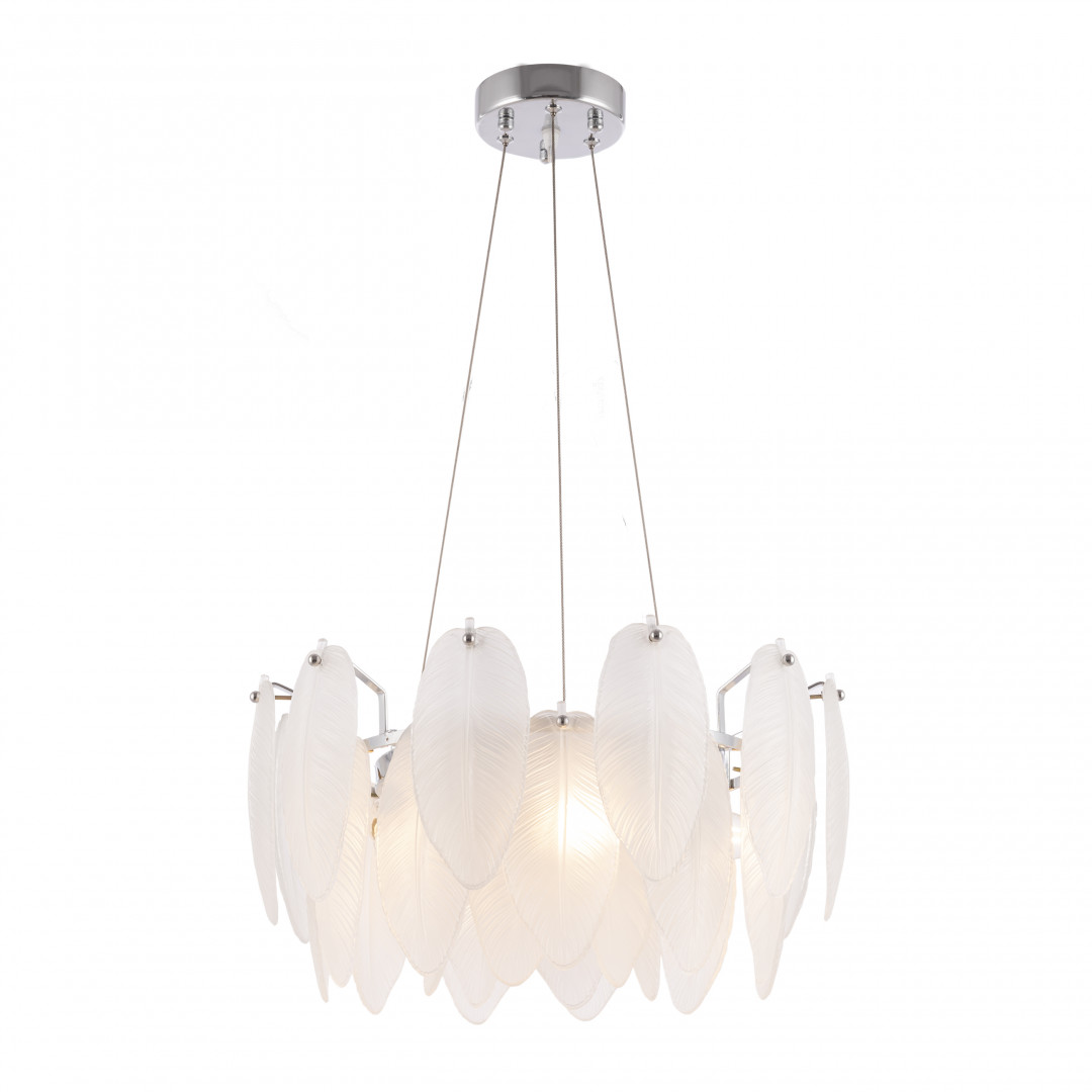 Люстра с плафоном в виде перьев 4653.D450.H240.E14.5 Ni Arte Milano