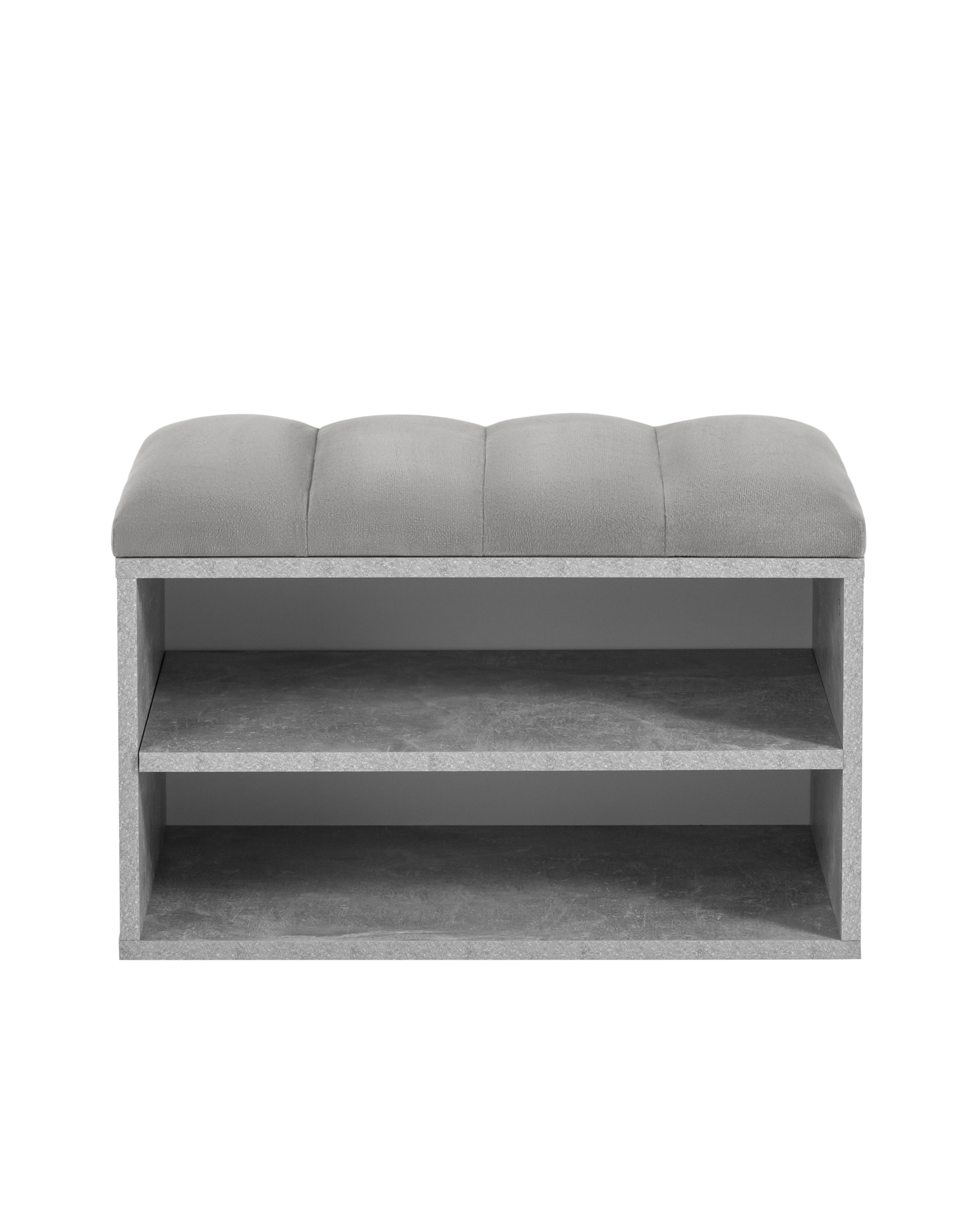 Обувница Хольст серая велюр серый Stool Group