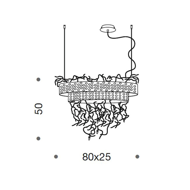 Люстра IDL 464/6 pure steel