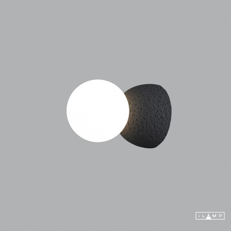 Бра iLamp 10695W/1-D100 BK-WH