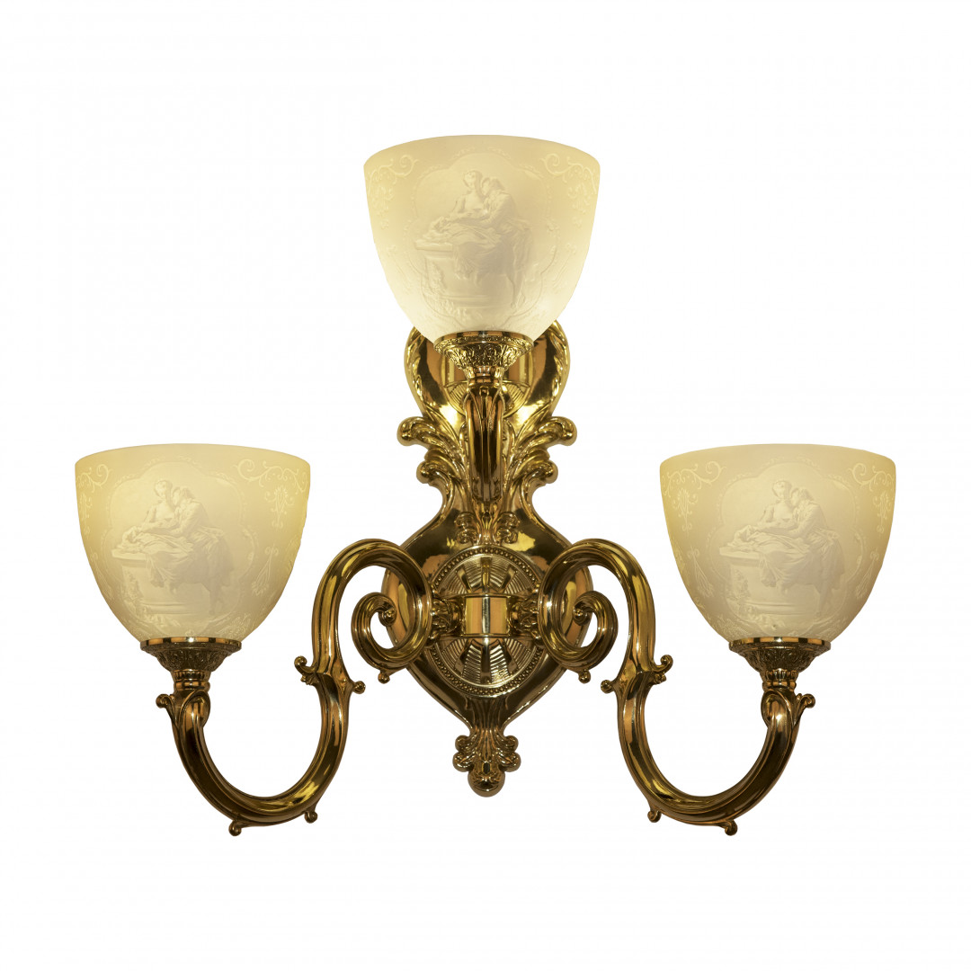 Бра бронзовые с хрусталём 7203B16/2+1/210 G P1 U Pair