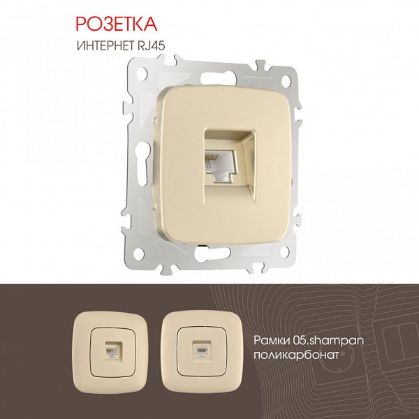 Розетка Arte Milano 205.45-1.shampan