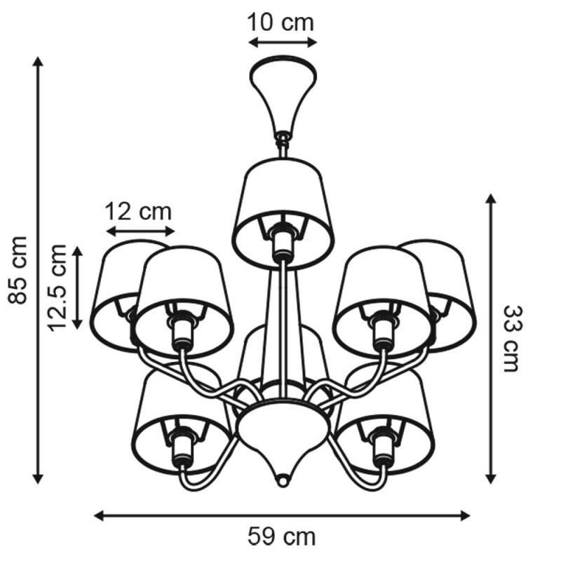 Подвесная люстра Arte Lamp A1528LM-8WH