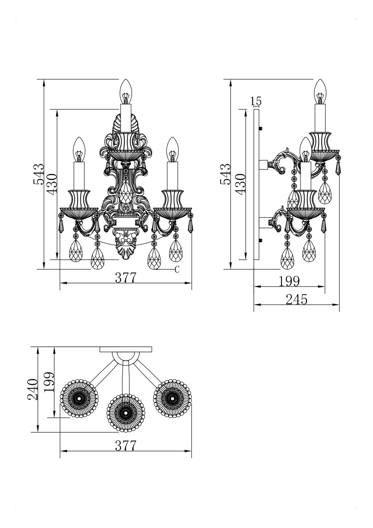 Бра Maytoni DIA890-WL-03-G