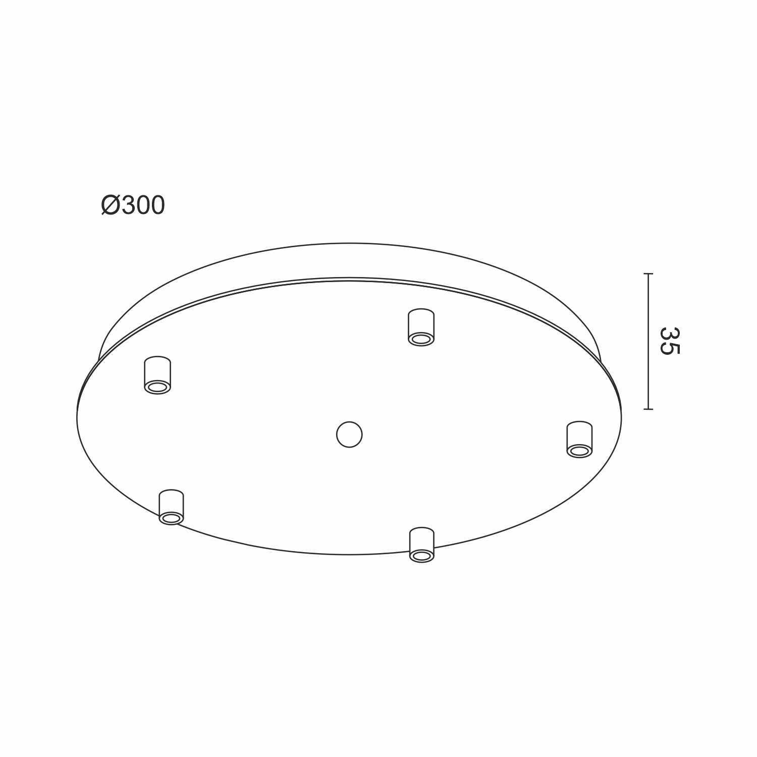 Основание круглое Ledron D300-3