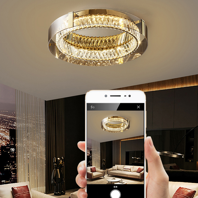 Потолочная люстра PERSEY D45 Grey Трехцветный свет by ImperiumLoft