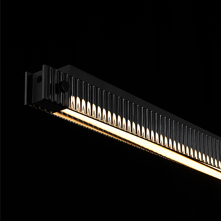 Реечный, рядный светильник CHIFFA SKEW L140 BLACK by ImperiumLoft