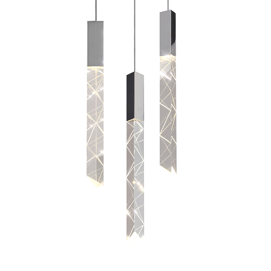 Подвесной светильник  Delight Collection Trinity 3 chrome