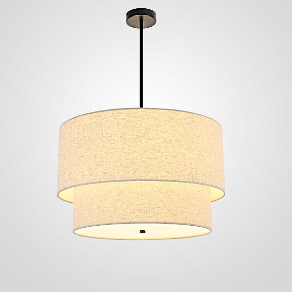 Люстра RH TWO-TIER ROUND Shade Linen by ImperiumLoft