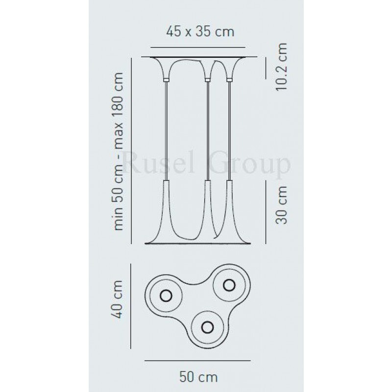 Подвесной светильник AXO LIGHT NAFIR SP 3