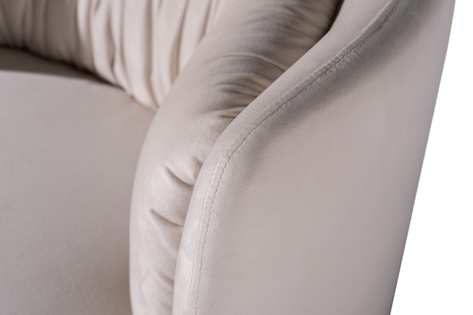 Кресло поворотное велюр кремовый 76*72*71 Garda Decor ZW-06101