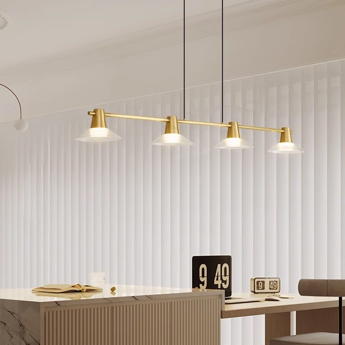 Реечный, рядный светильник CICLA LONG L100 Brass by ImperiumLoft