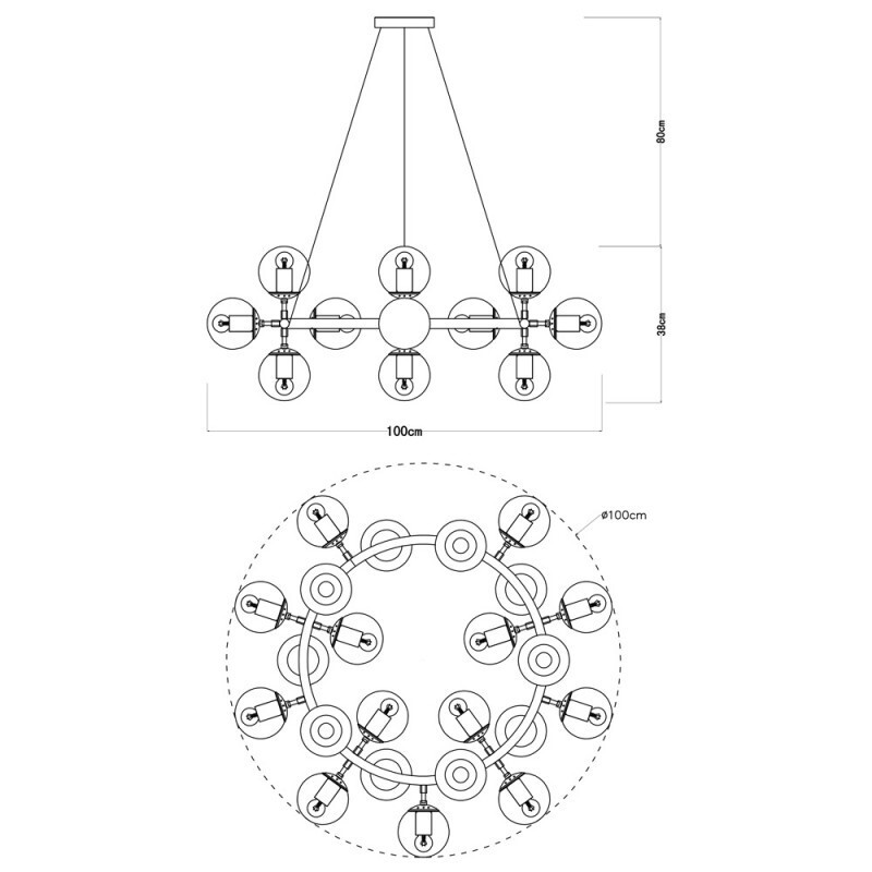 Подвесная люстра Arte Lamp A1664SP-25CC