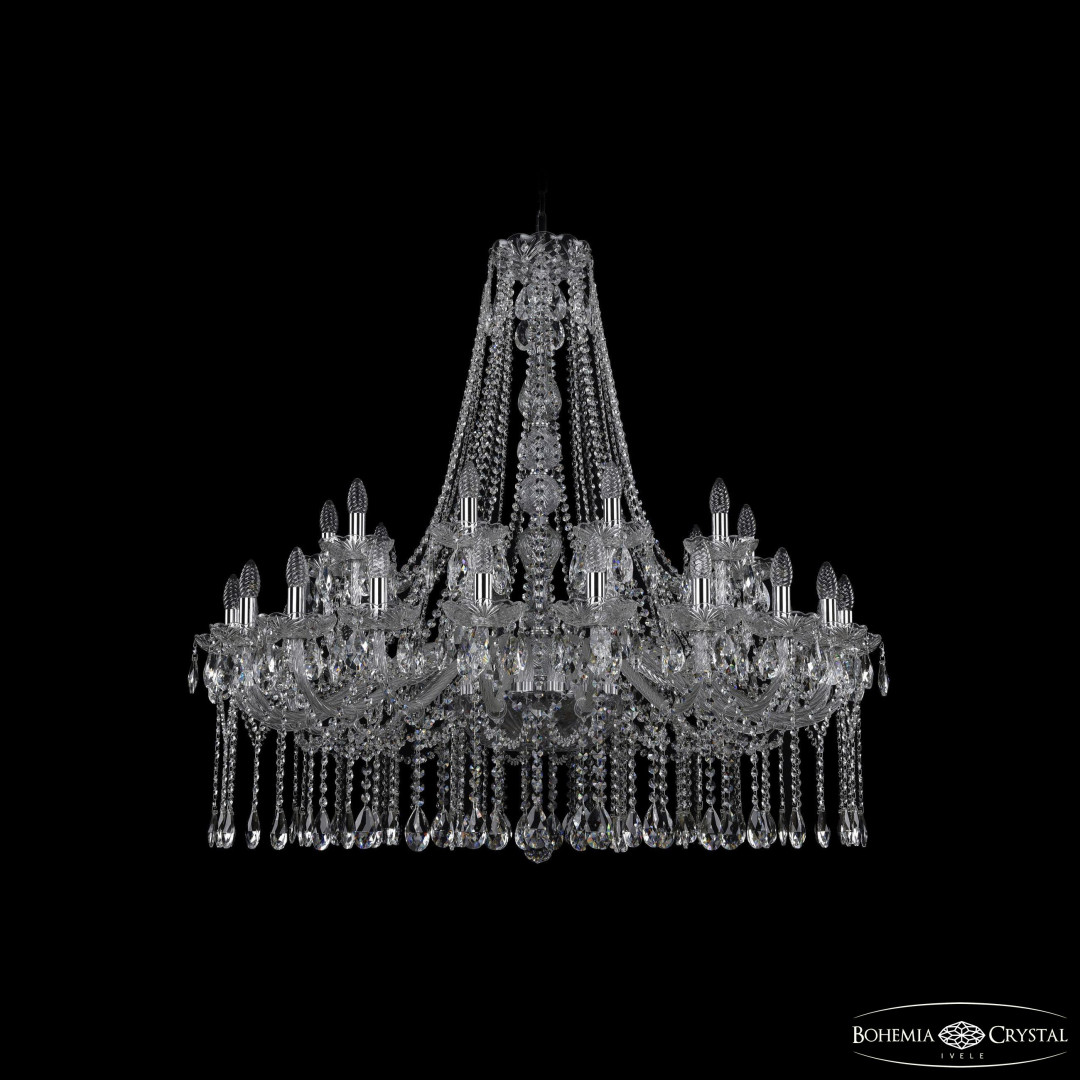 Люстра хрустальная 1413/20+10/400/h-109 Ni