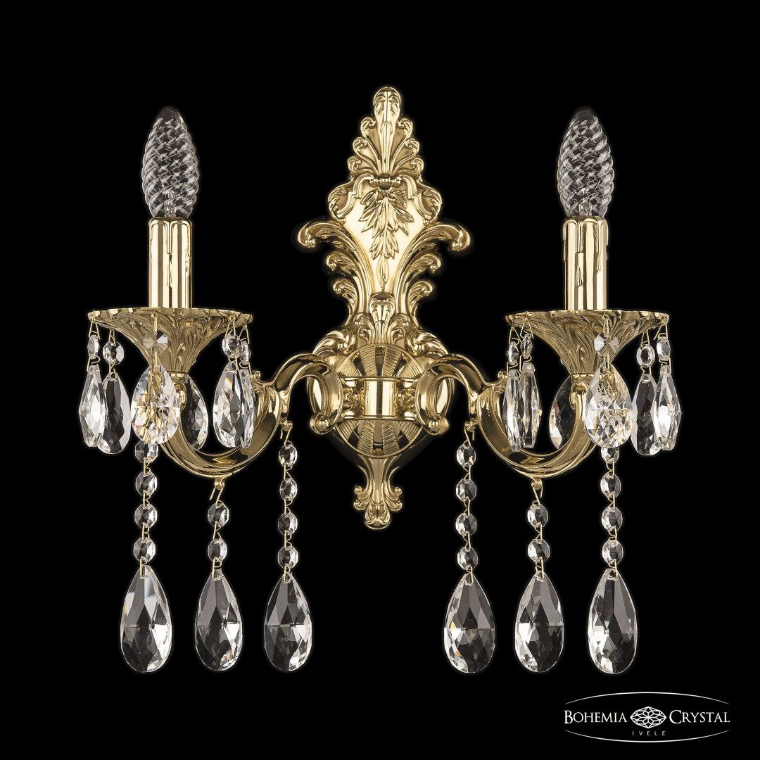 Бра бронзовые с хрусталём 7201B14/2/175 A G
