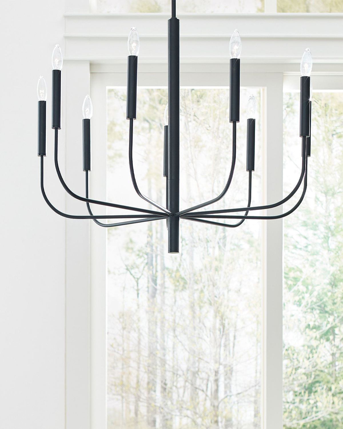 Большая чёрная люстра Уорвик Louvre Home JJ11161-9DB