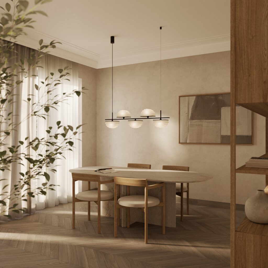 Подвесной светильник Gina 5L черный металл Aromas del Campo