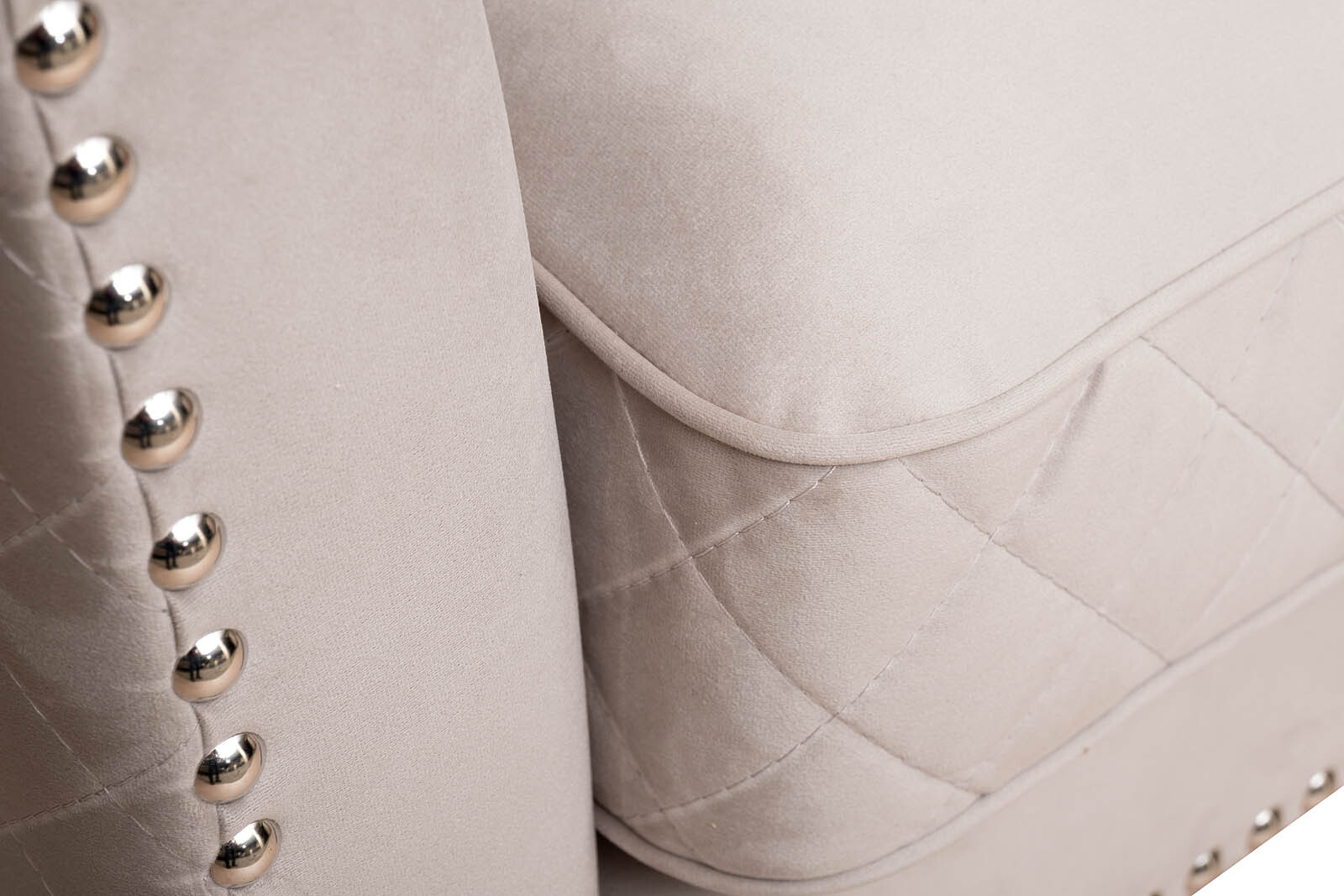 Диван Sorrento 250 трехместный велюровый светло-серый Garda Decor SORRENTO-250-1K-СВ.СЕРЫЙ-Colton030-SVBEG