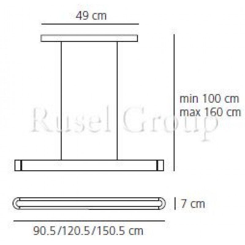 Подвесной светильник Artemide Talo sospensione 90,120,150