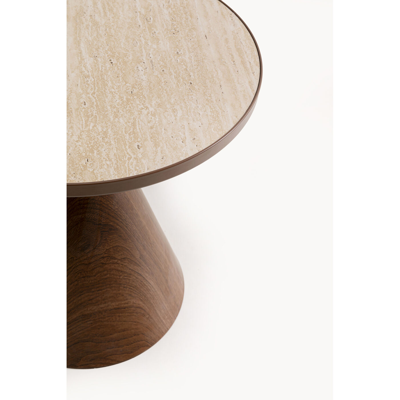 Стол кофейный Cono Travertin Ø50cm KARE 71333