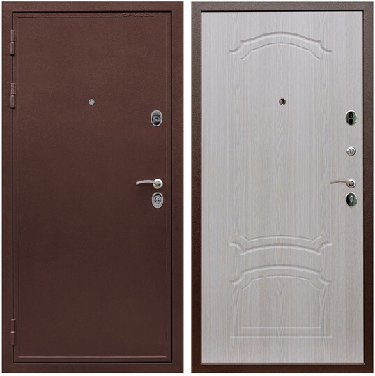 Дверь входная Graf Престиж Антик медь / МДФ 6 мм ФЛ-140 Дуб беленый