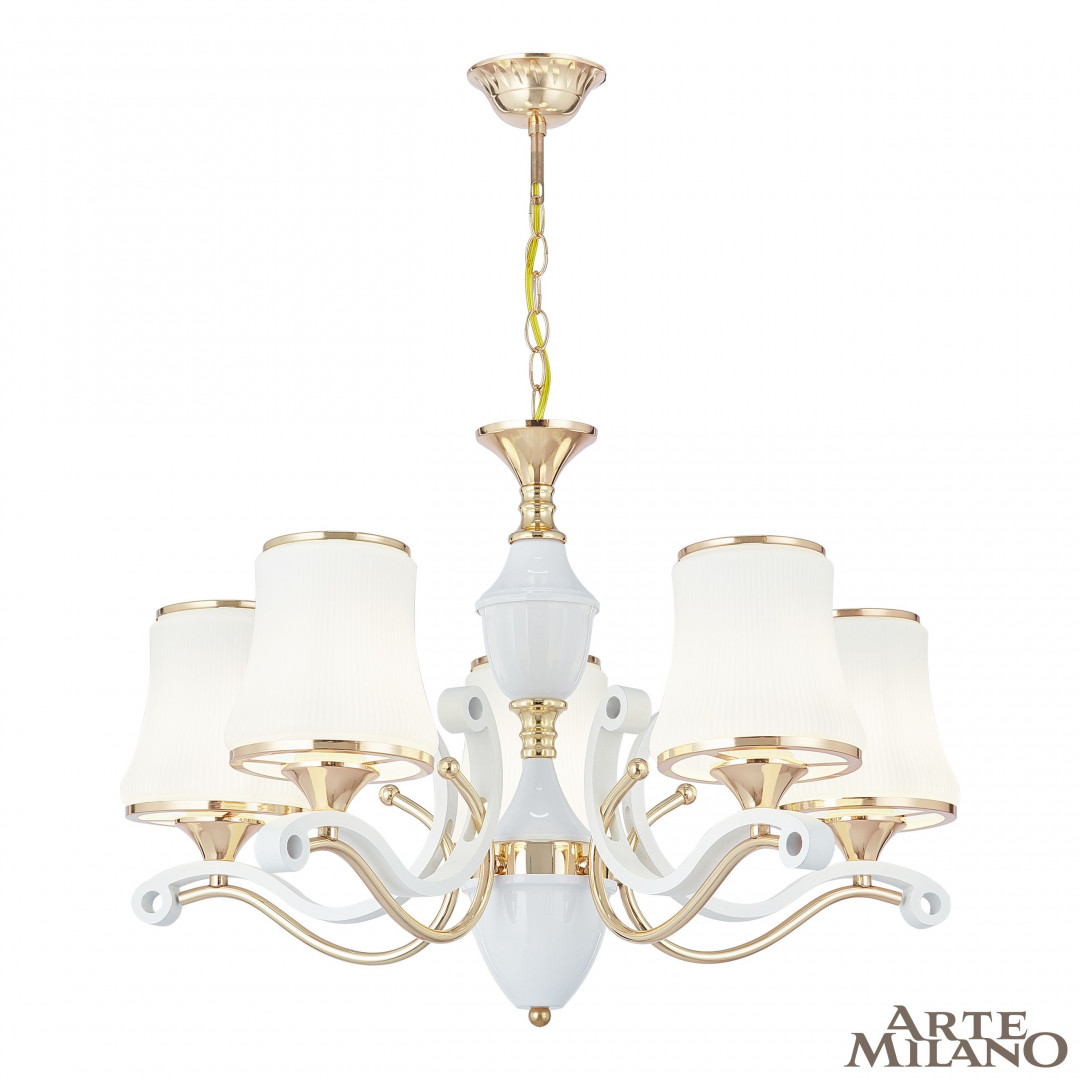 Люстра подвесная с плафонами 303987/5 Wh/Gd Arte Milano