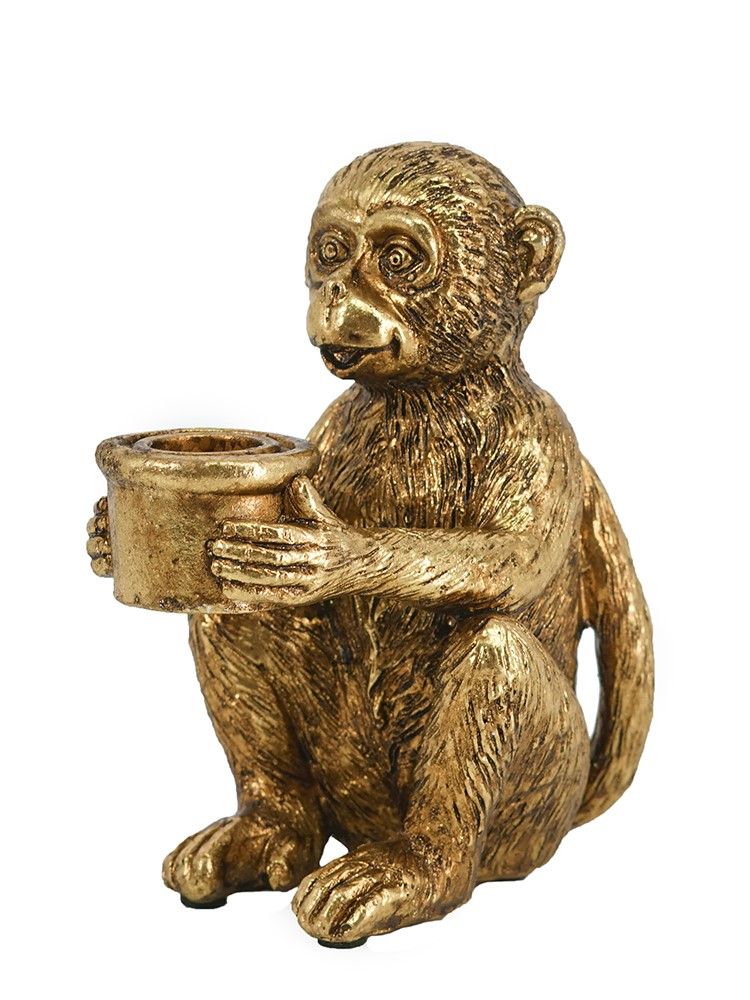 Подсвечник в руках обезьяны Glasar 72434