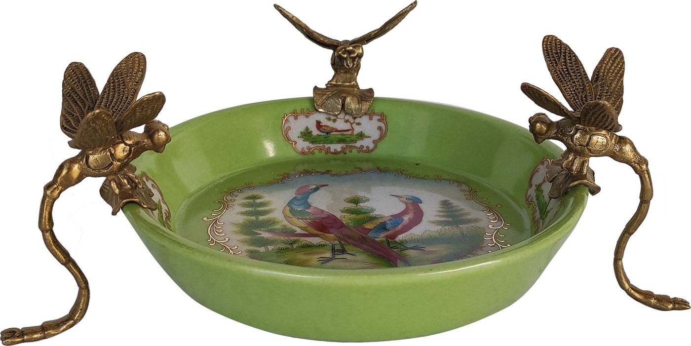 Блюдо на стрекозах Glasar 31G2411/C914HC/HLG0752