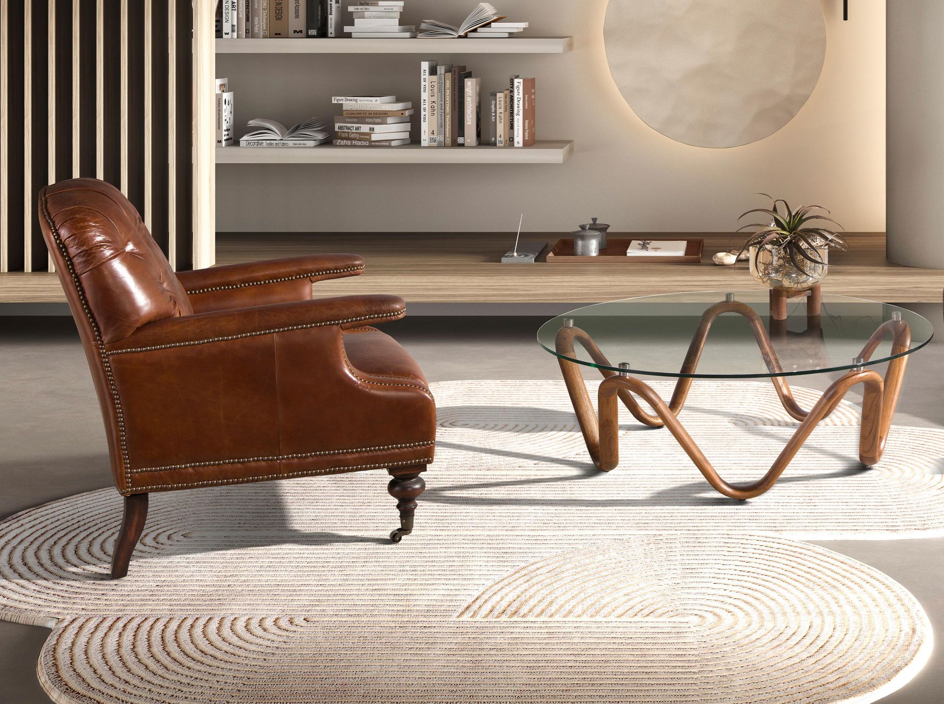 Кресло Chester 5163 из коньячно-коричневой кожи Angel Cerda