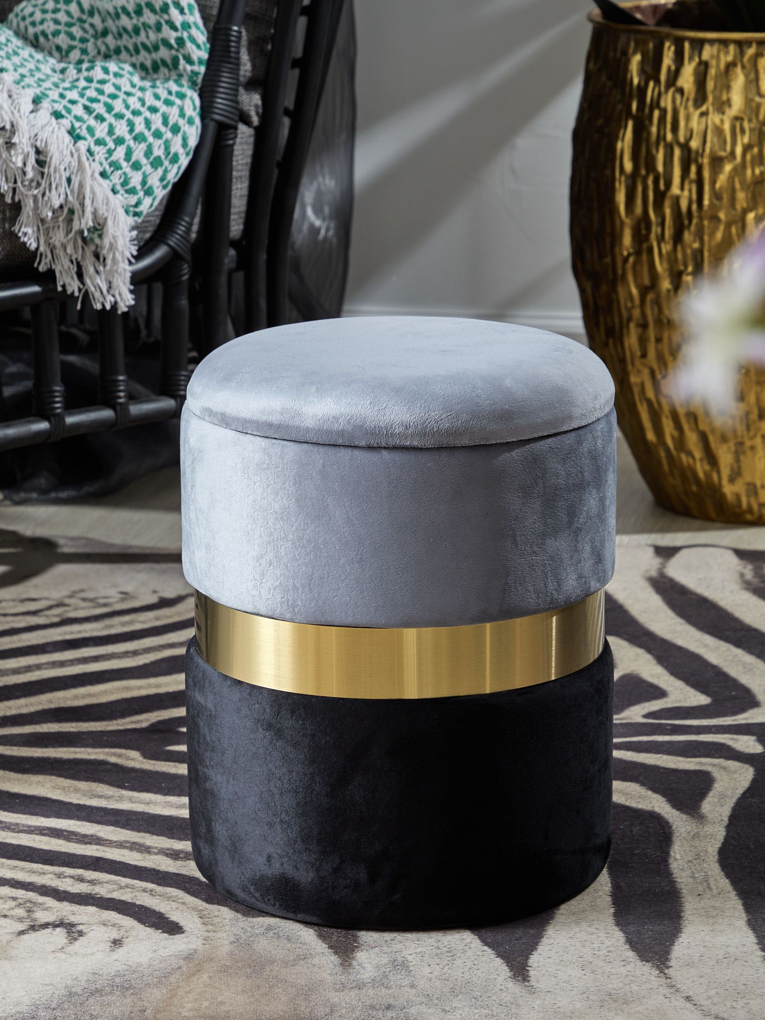 Пуф с крышкой Glasar 49-337M