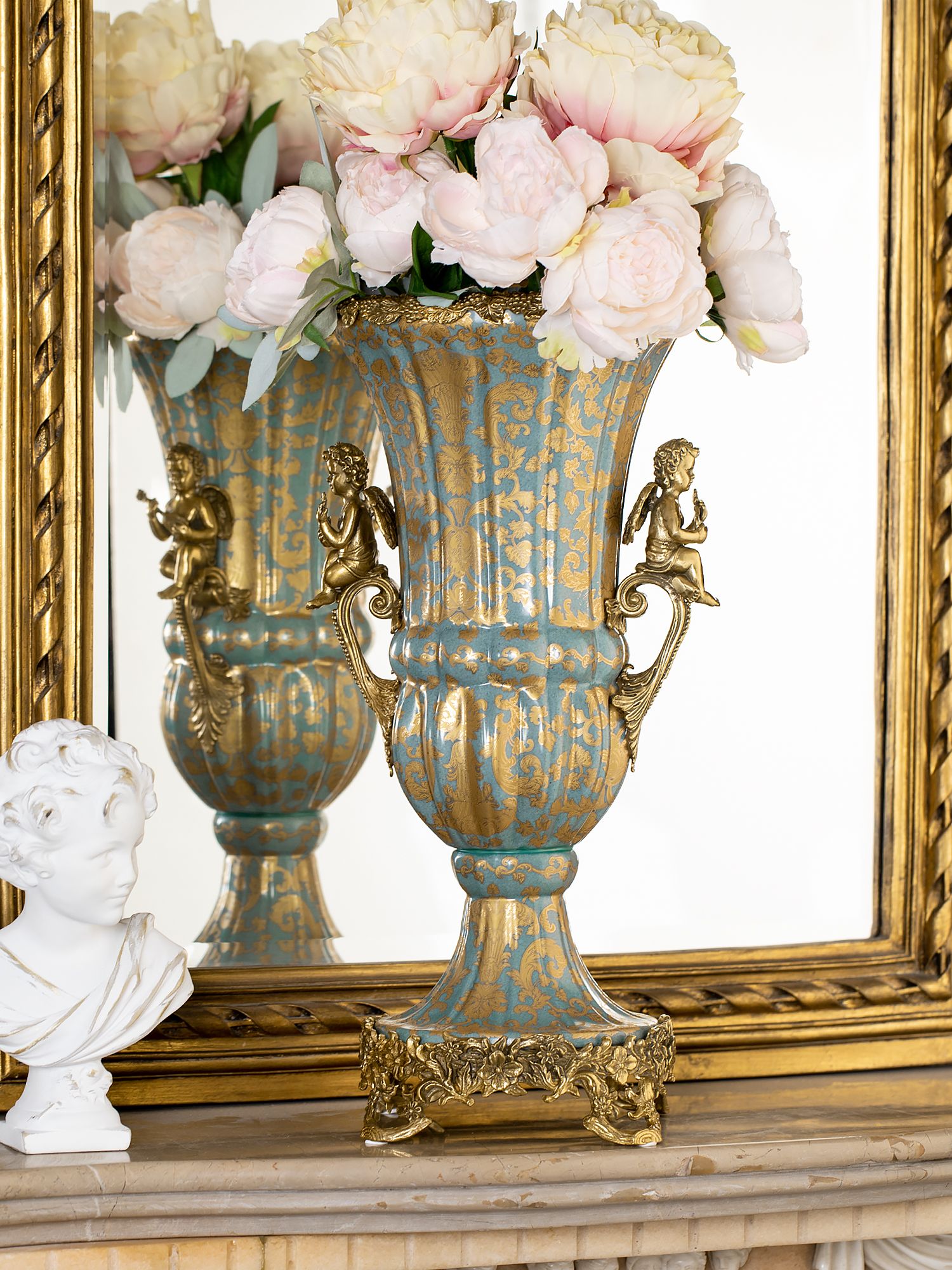 Ваза с ангелами Glasar 31G2077/A1202HC/NB4199