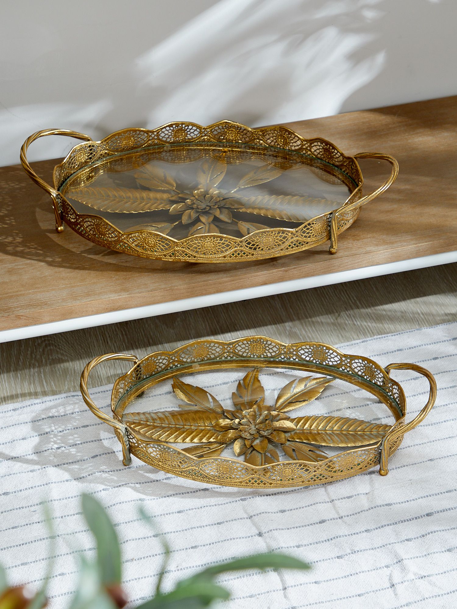 Подносы со стеклянной поверхностью Эфиопия Glasar 57-312