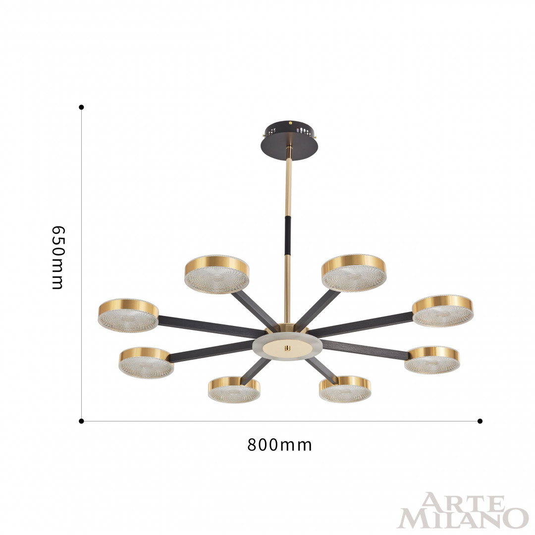 Люстра светодиодная 272079/8 BK/GD Arte Milano