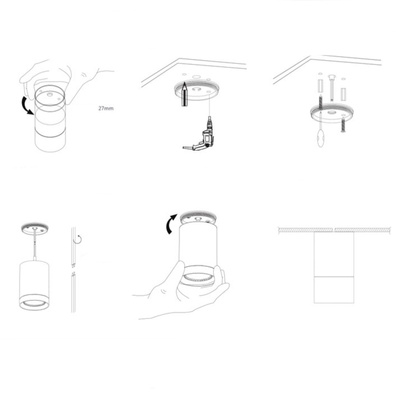 Точечный светильник RESTON White Yellow 3000К by ImperiumLoft