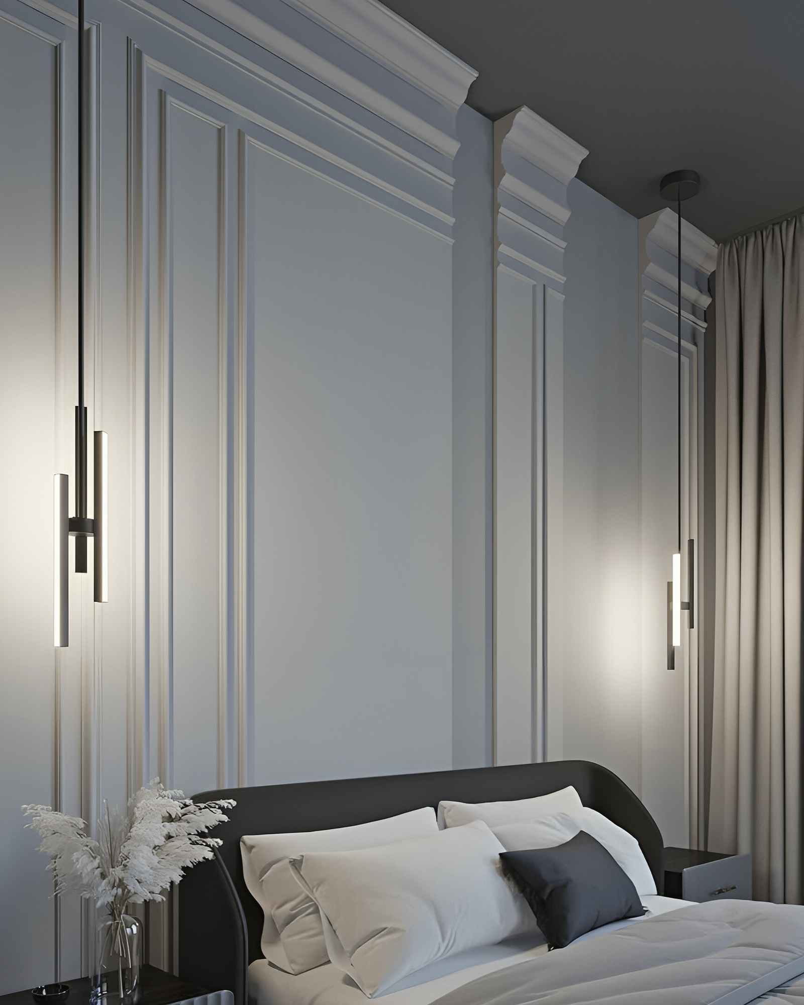 Чёрный светодиодный подвес Дойл Louvre Home LHLPN040723XNP