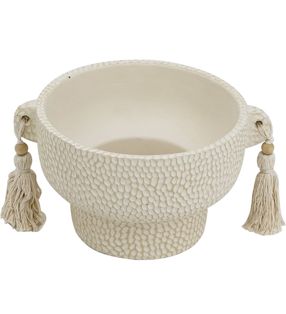 Кашпо с кисточками Glasar 460281