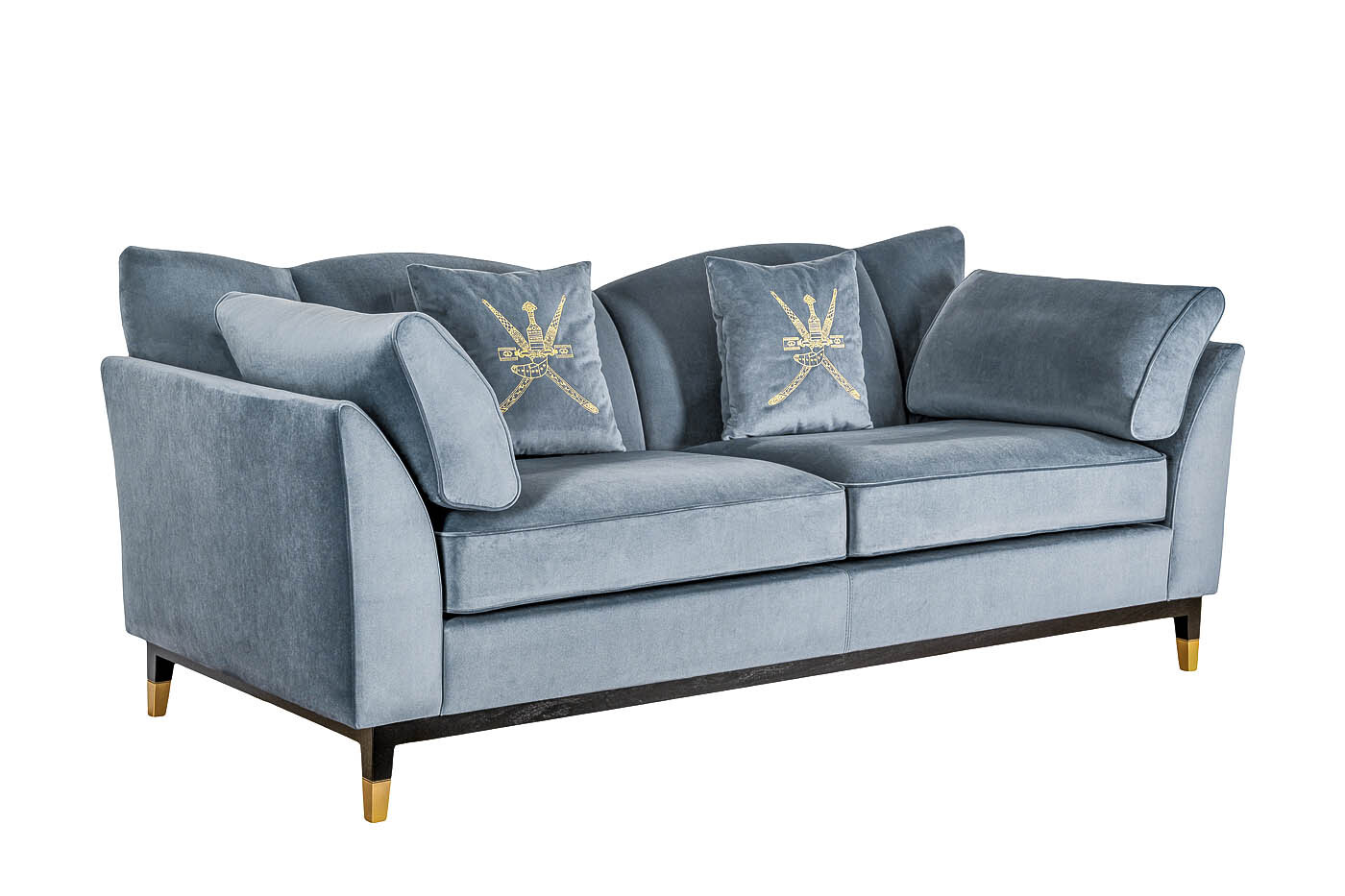 Диван Siena трехместный велюровый Garda Decor GD-SIENA-ДБМ-2К