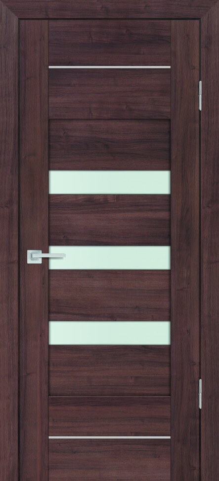 Межкомнатная дверь Graf PS-18 белый сатинат Орех пасадена (2000 х 800)