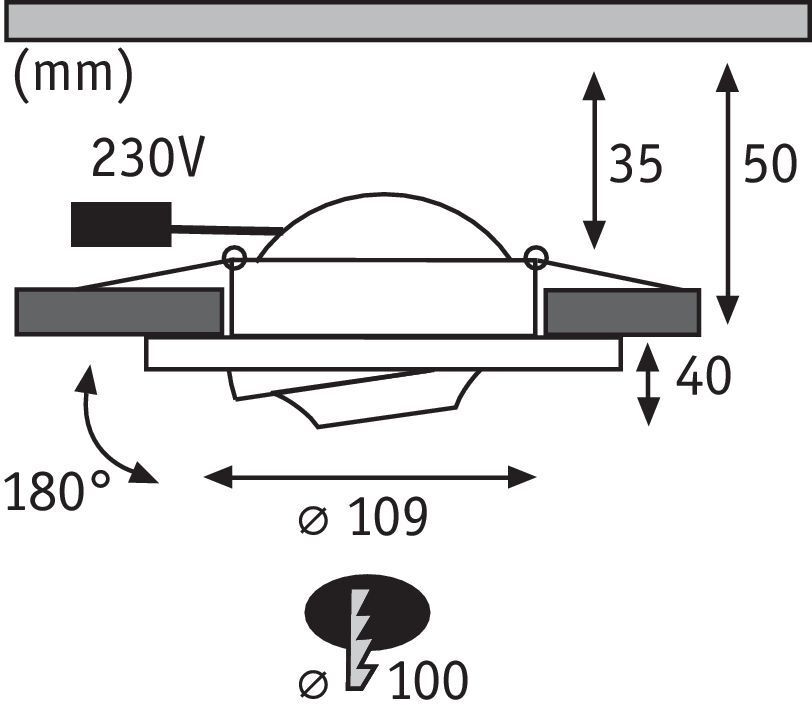 Встраиваемый светильник Paulmann 92915