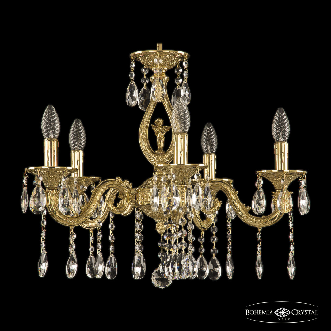 Люстра бронзовая с хрусталём 71401/5/175 A G FA10S