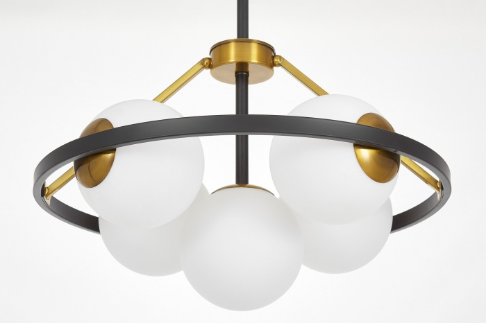 Потолочная люстра Lumina Deco LDP 8034-5 BK+WT