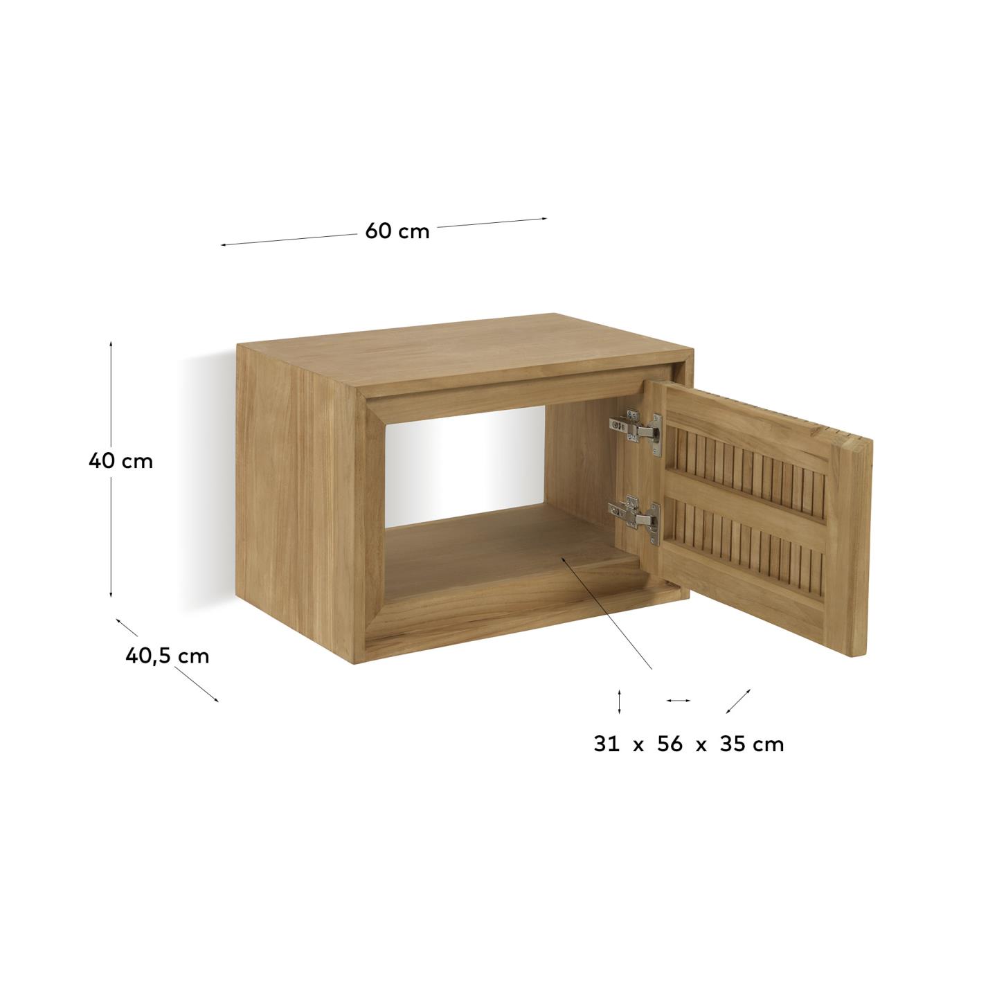 Тумба для ванной из массива тика Taciana 60 x 40 см La Forma (ex Julia Grup)